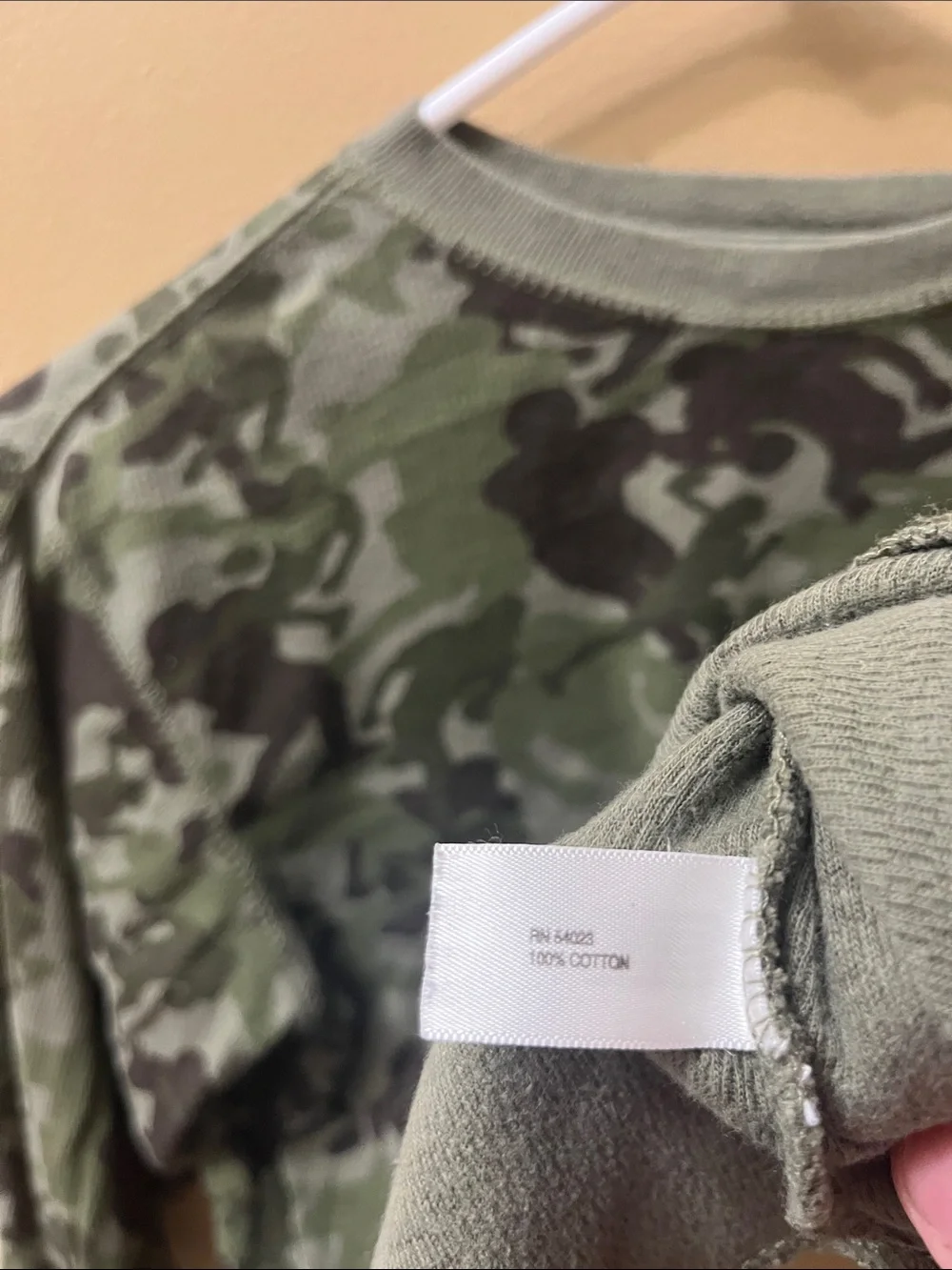 GAP Green and Black Camo Sports Long Sleeve Tee